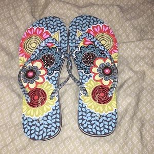 Vera Bradley Flip Flops Flower Shower Pattern